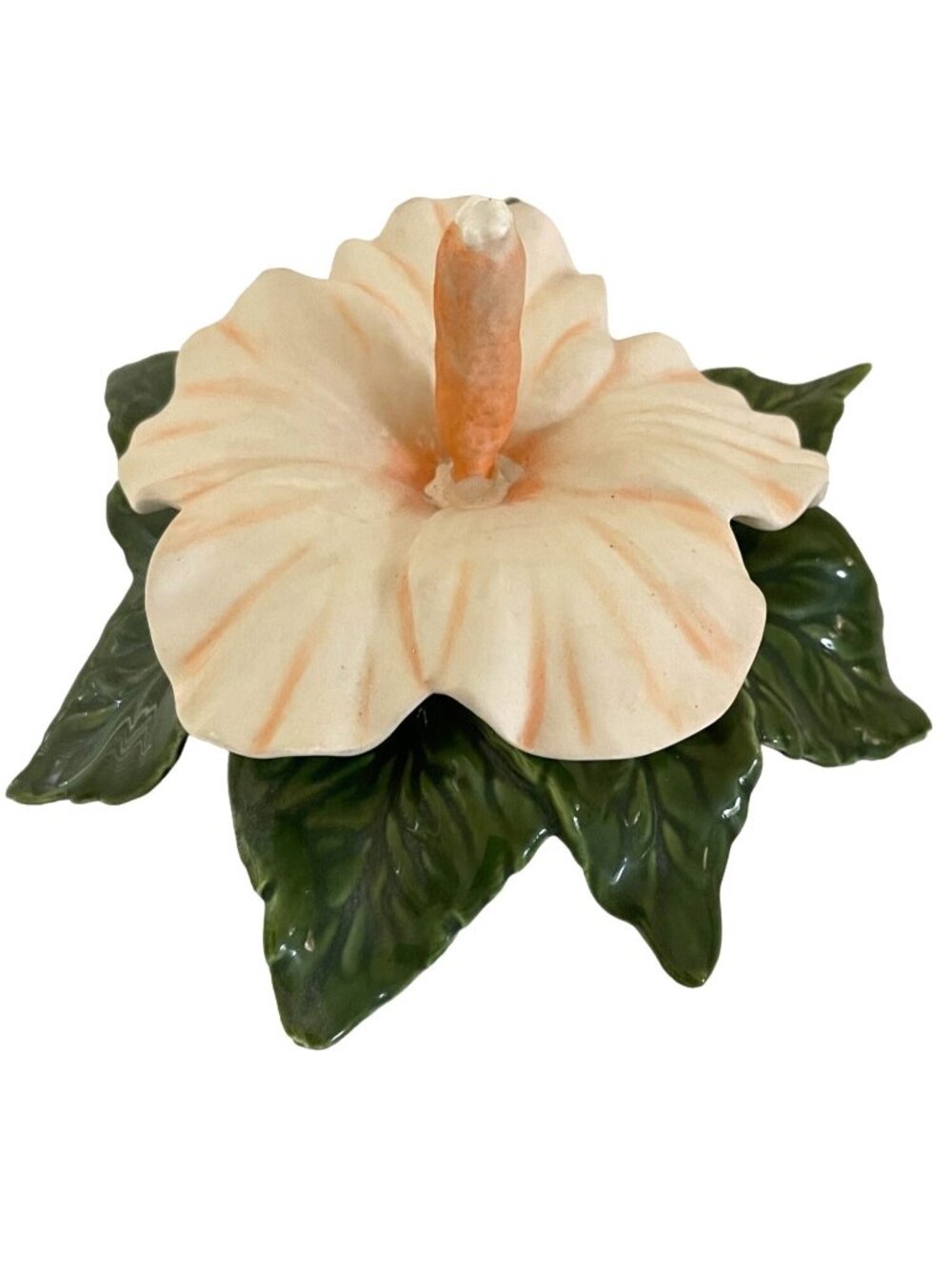 Vintage Jamar Mallory 1970s Hibiscus Ceramic Flower Hawaiian Tropical Retro Tiki - Picture 10 of 10